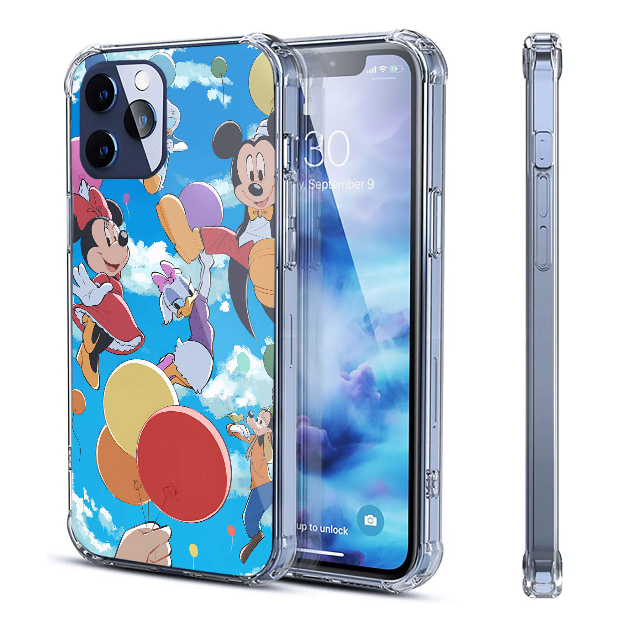 ミッキーマウス Mickey Mouse 【iPhone 12シリーズ対応】透明スマホケース（クリアソフトケース）